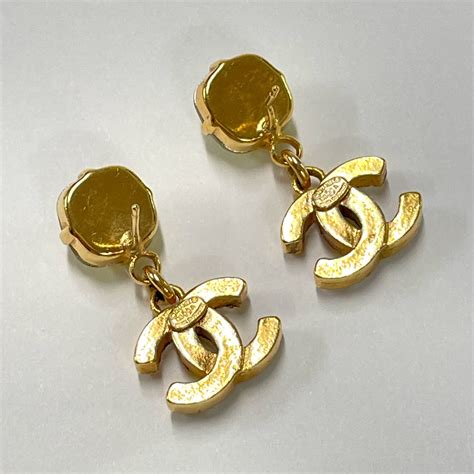 fake chanel earrings cc studs